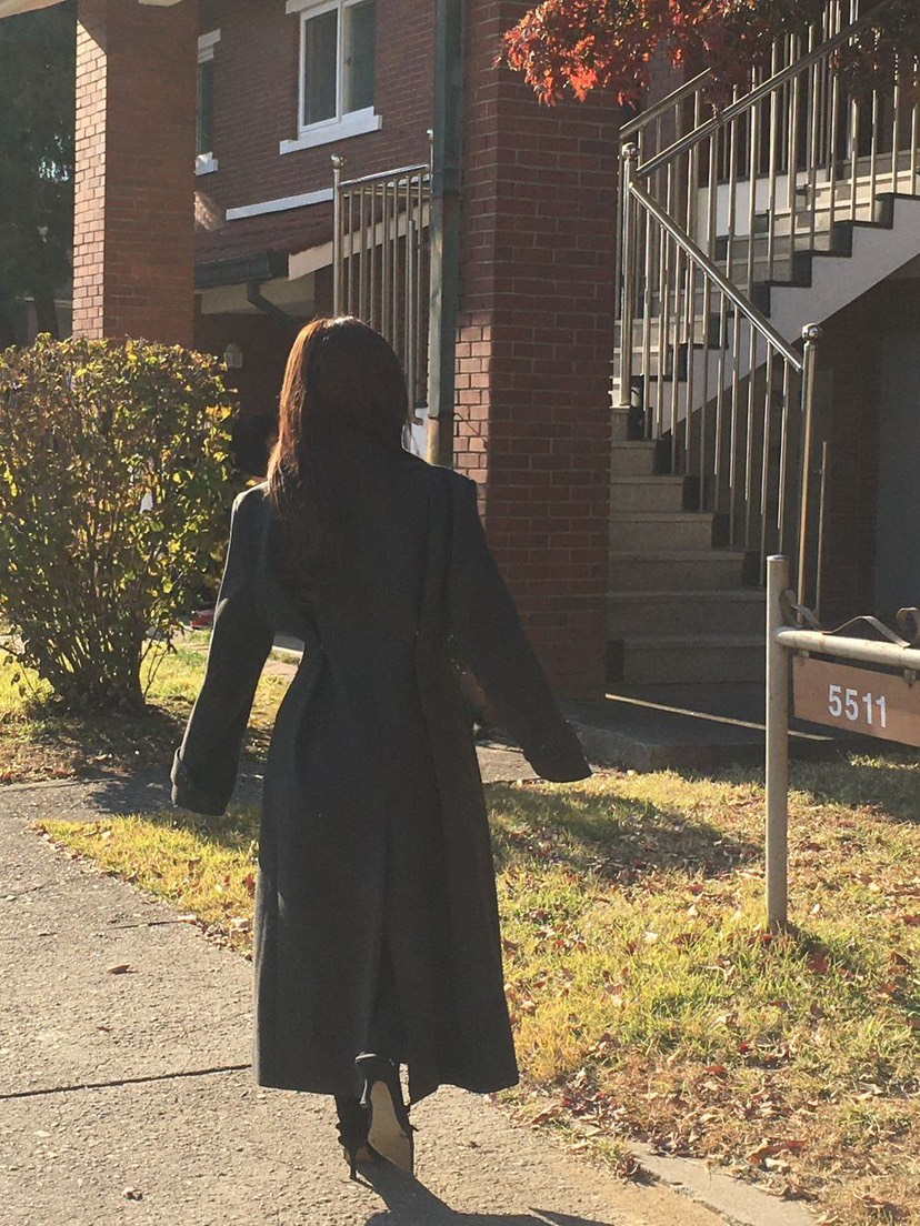 PAIRING東大門㊣代購女士新款人氣真品職業25秋冬中長款大衣超長PAIRING中長款大衣