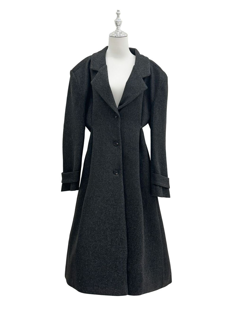 PAIRING東大門㊣代購女士新款人氣真品職業25秋冬中長款大衣超長PAIRING中長款大衣圖色2