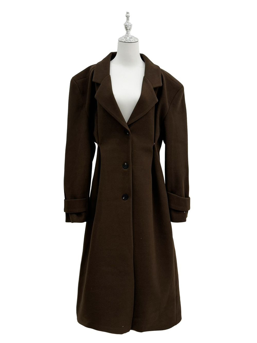 PAIRING東大門㊣代購女士新款人氣真品職業25秋冬中長款大衣超長PAIRING中長款大衣圖色4