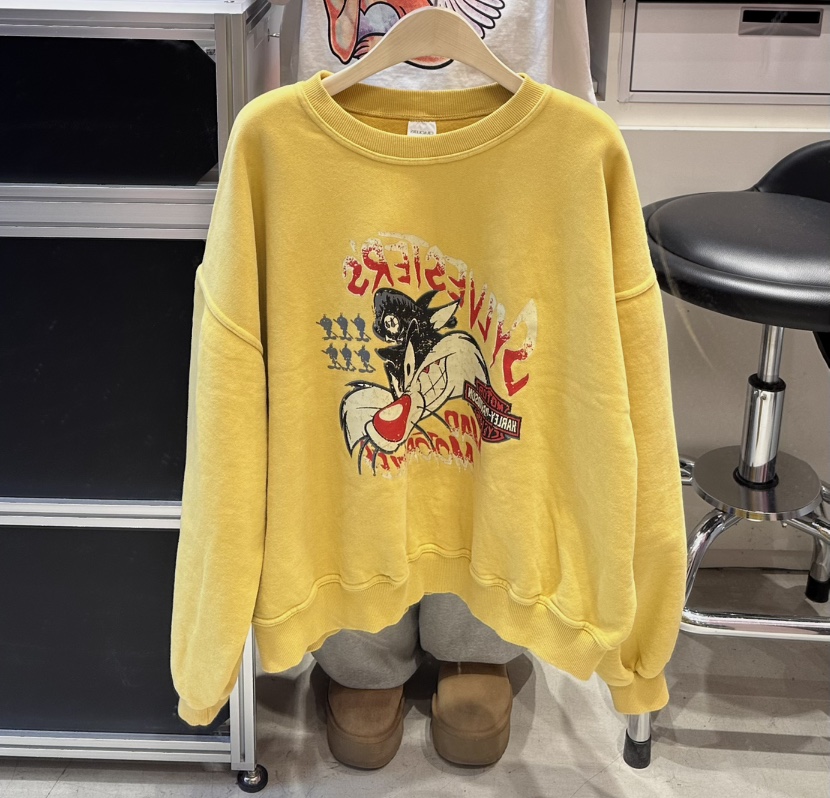 CRACKERS韓國代購㊣女裝新款熱賣職業真品推薦25秋冬時尚衛衣CRACKERS衛衣圖色1