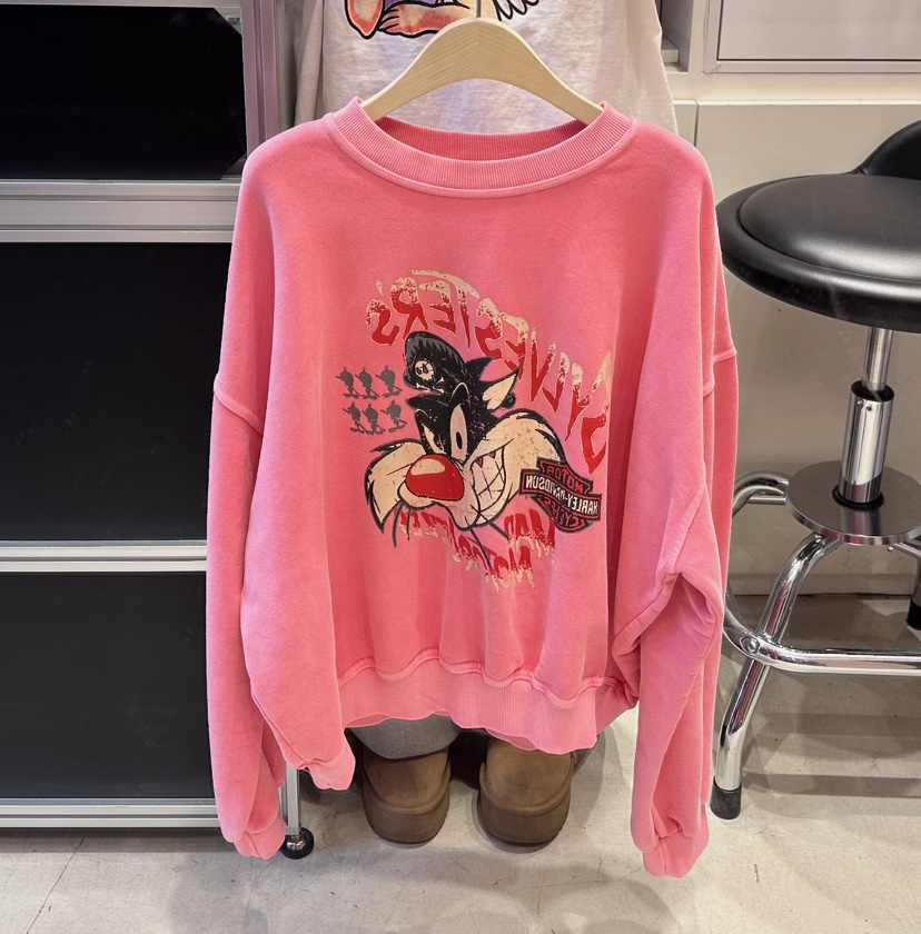 CRACKERS韓國代購㊣女裝新款熱賣職業真品推薦25秋冬時尚衛衣CRACKERS衛衣圖色2