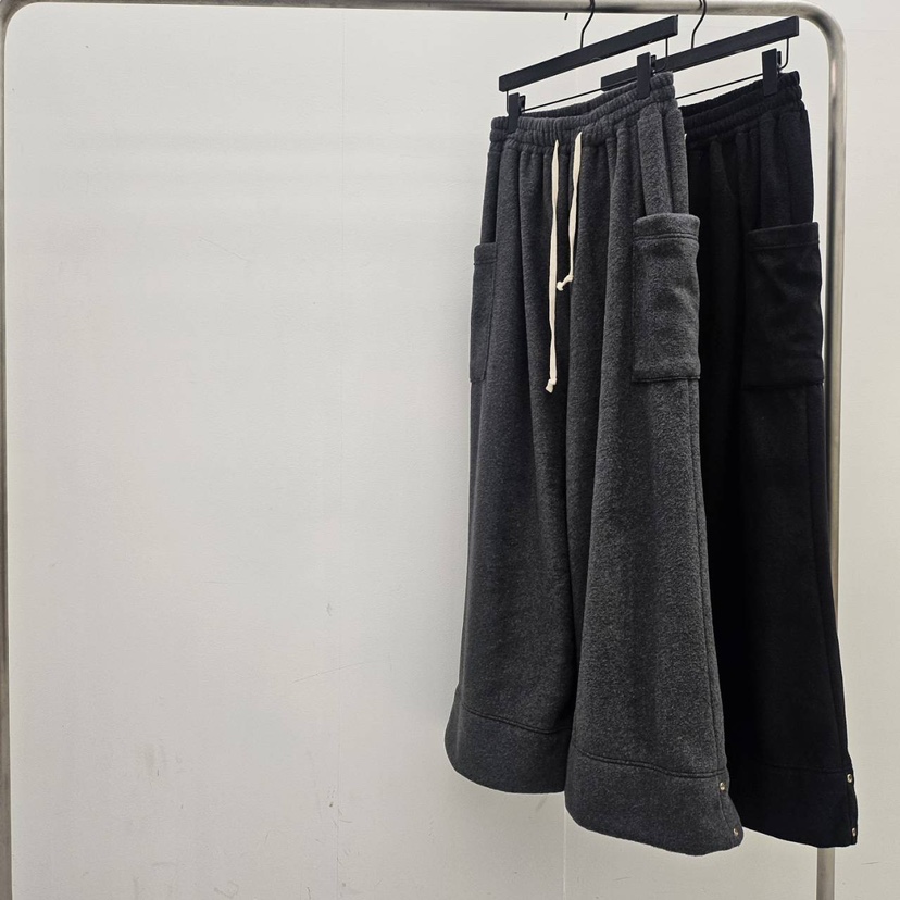 VENDER韓國代購㊣女裝新款推薦真品熱賣人氣休閑褲口袋抓絨VENDER休閑褲