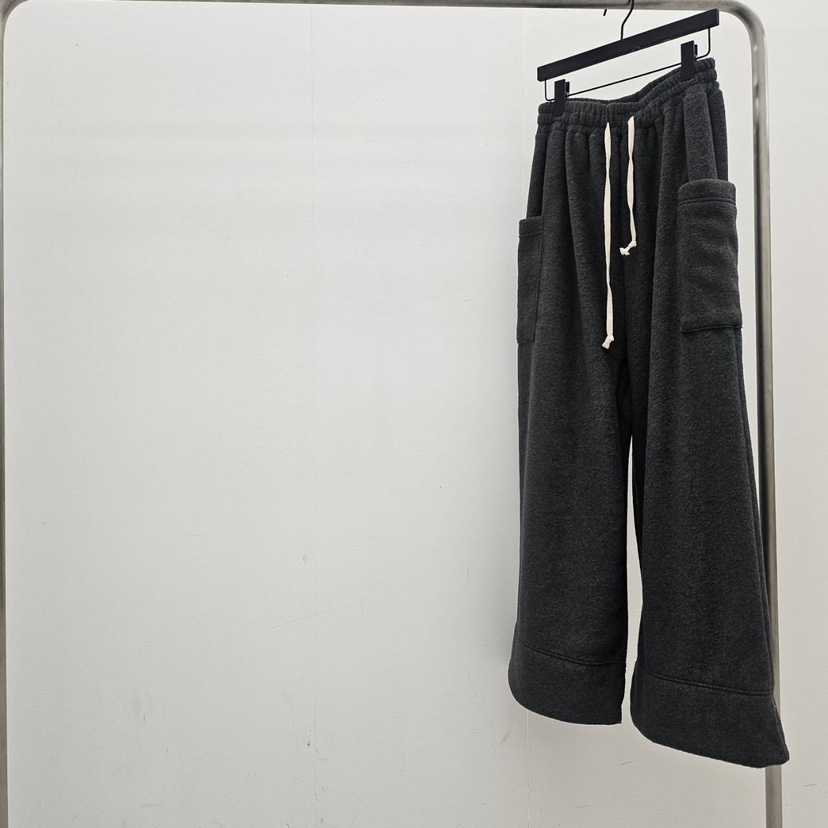 VENDER韓國代購㊣女裝新款推薦真品熱賣人氣休閑褲口袋抓絨VENDER休閑褲圖色2