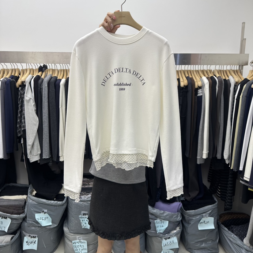 SPECIAL韓國代購㊣女裝新品人氣真品休閑職業25秋冬長袖T恤加絨SPECIAL長袖T恤圖色1