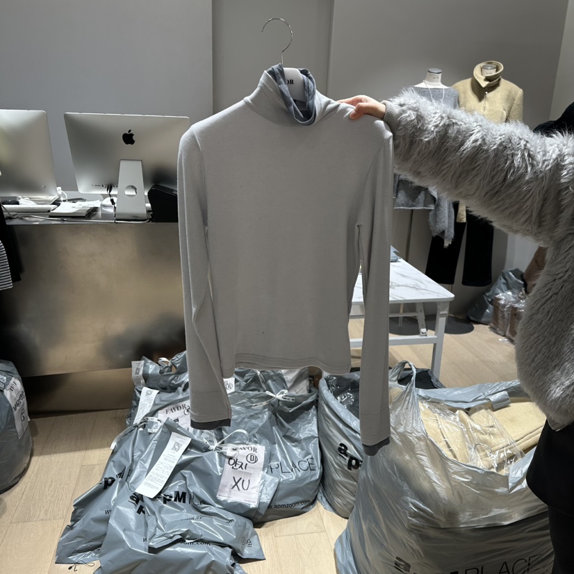 FAVOR-P韓國代購㊣女裝新款熱賣真品推薦休閑人氣25秋冬長袖T恤FAVOR-P長袖T恤圖色1