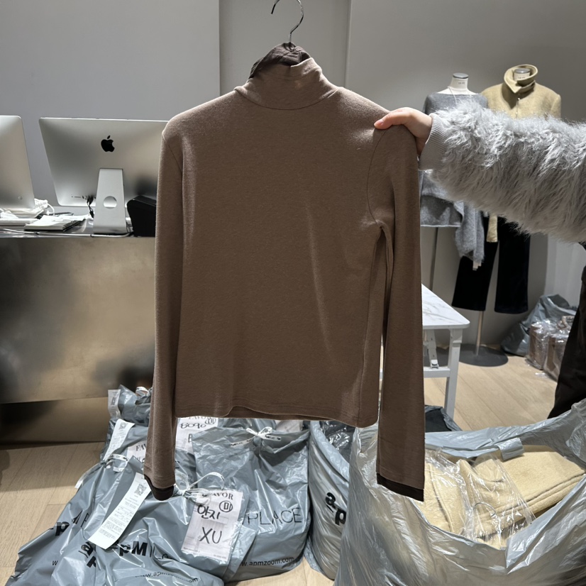 FAVOR-P韓國代購㊣女裝新款熱賣真品推薦休閑人氣25秋冬長袖T恤FAVOR-P長袖T恤圖色3