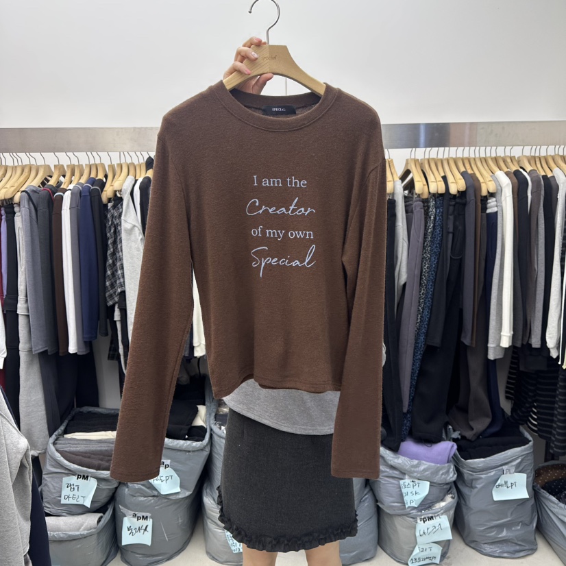 SPECIAL東大門㊣直郵女士新款熱賣推薦時尚人氣真品長袖T恤SPECIAL長袖T恤圖色1
