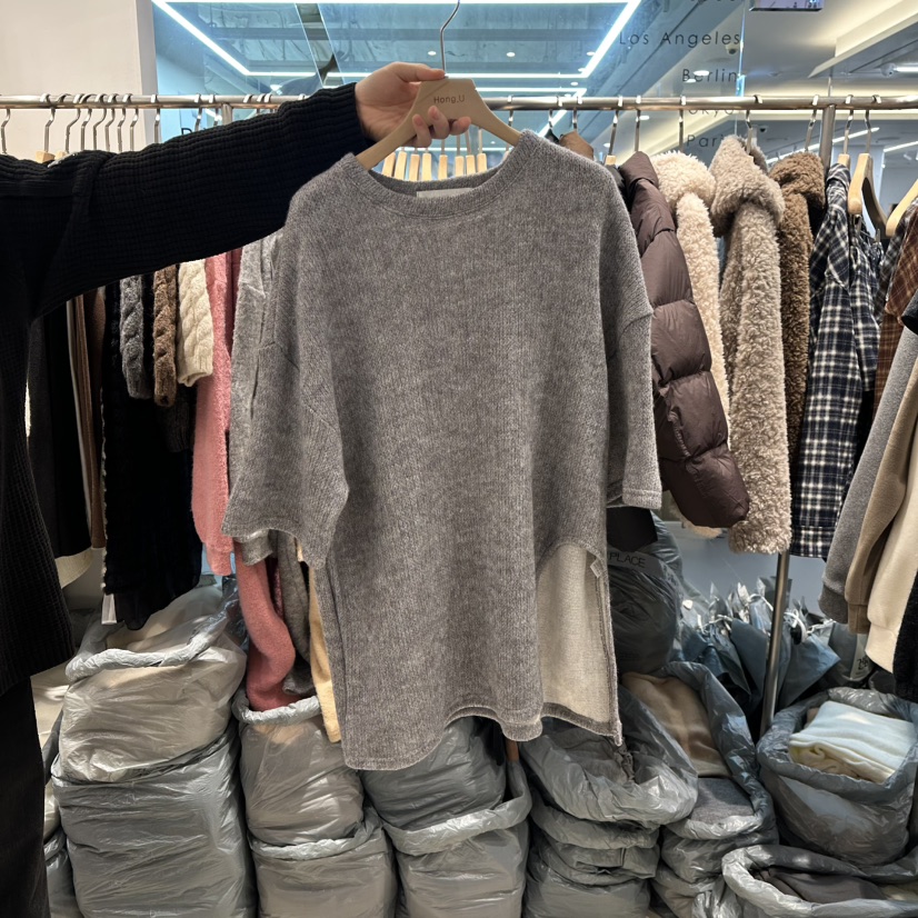 HONG.U韓國直郵㊣女士新款職業25秋冬熱賣推薦時尚休閑T恤HONG.UT恤圖色2