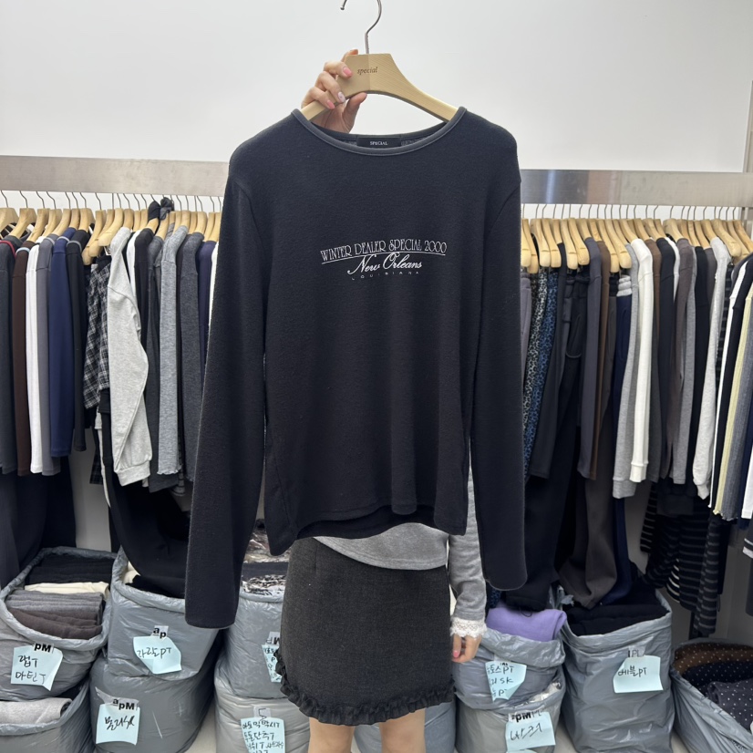 SPECIAL韓國直郵㊣女士新款熱賣真品職業人氣時尚25秋冬長袖T恤SPECIAL長袖T恤圖色2