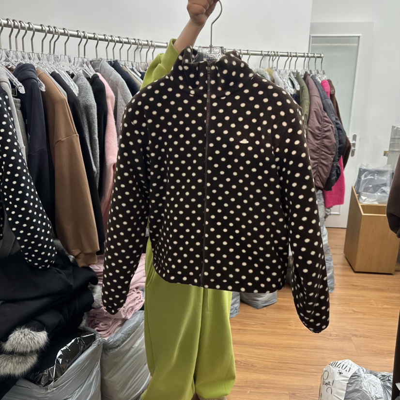 GABIZON東大門㊣直郵女裝新款休閑推薦熱賣職業夾克抓絨拉鏈GABIZON夾克圖色2棕色