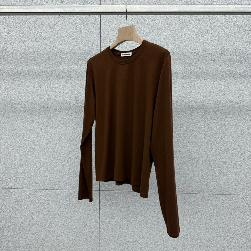 AT THE BAGEL東大門㊣實拍女士新款人氣推薦職業真品長袖T恤AT THE BAGEL長袖T恤圖色5棕色