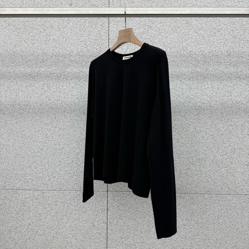 AT THE BAGEL東大門㊣實拍女士新款人氣推薦職業真品長袖T恤AT THE BAGEL長袖T恤圖色6黑色