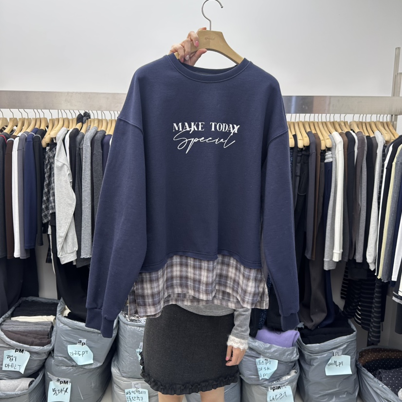 SPECIAL東大門㊣實拍女裝新品熱賣人氣推薦25秋冬職業衛衣加絨SPECIAL衛衣圖色2