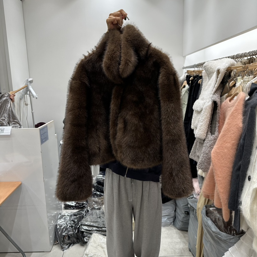 XPARTY東大門㊣實拍女裝新品熱賣休閑人氣25秋冬時尚短款大衣XPARTY短款大衣圖色1