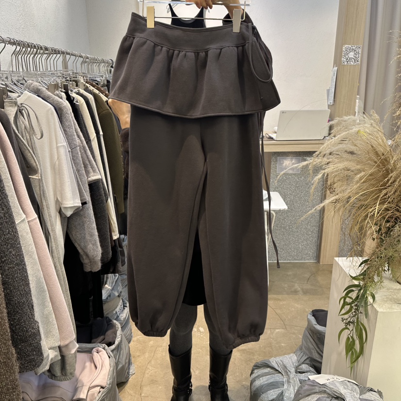 PLOVER東大門㊣代購女裝新品人氣時尚熱賣休閑真品裙褲加絨PLO_VER裙褲圖色2