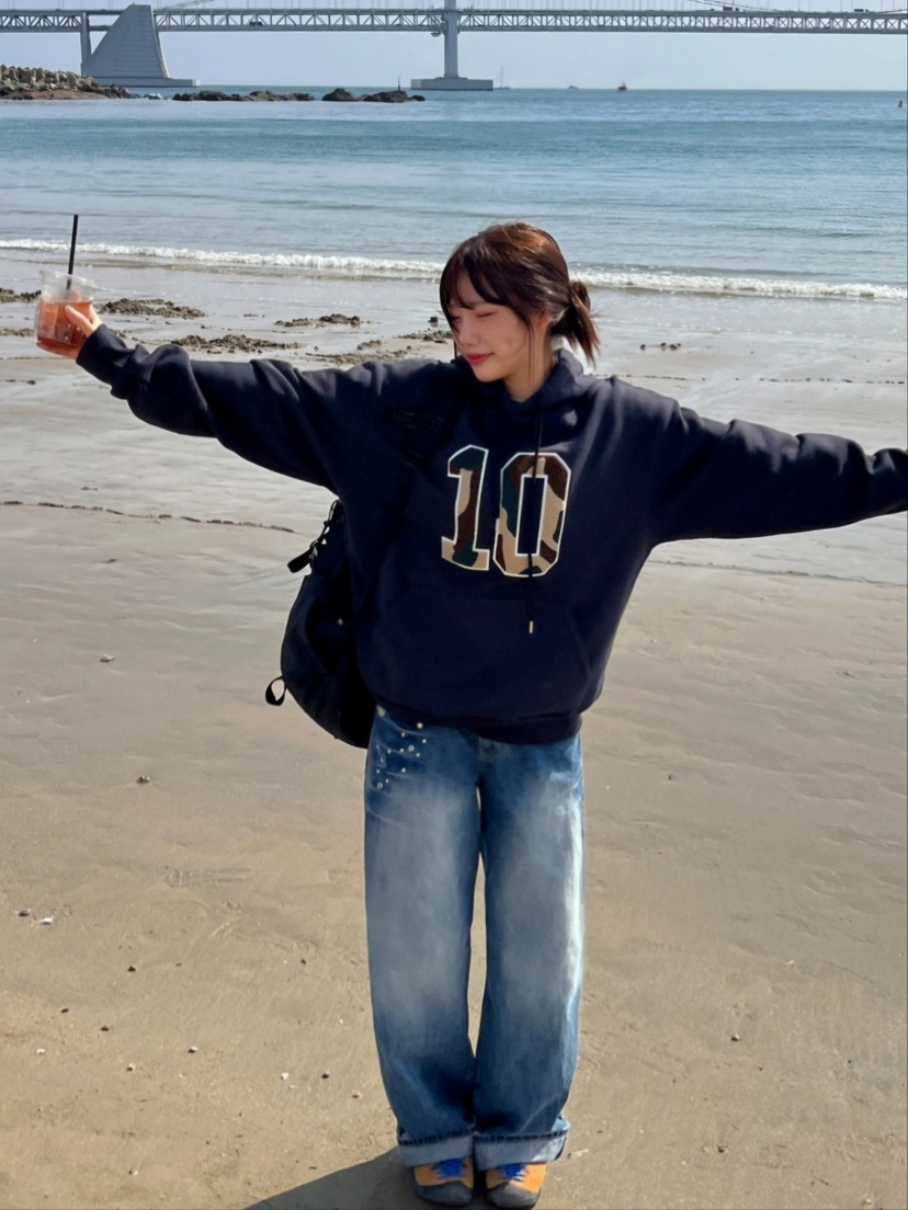 NUT東大門㊣實拍女士新品職業休閑真品時尚衛衣連帽衫加絨抓絨NUT衛衣圖色4