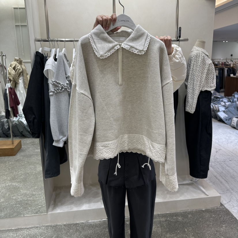 AFTERNOON韓國直郵㊣女裝新品真品休閑人氣推薦25秋冬衛衣加絨AFTERNOON衛衣圖色2