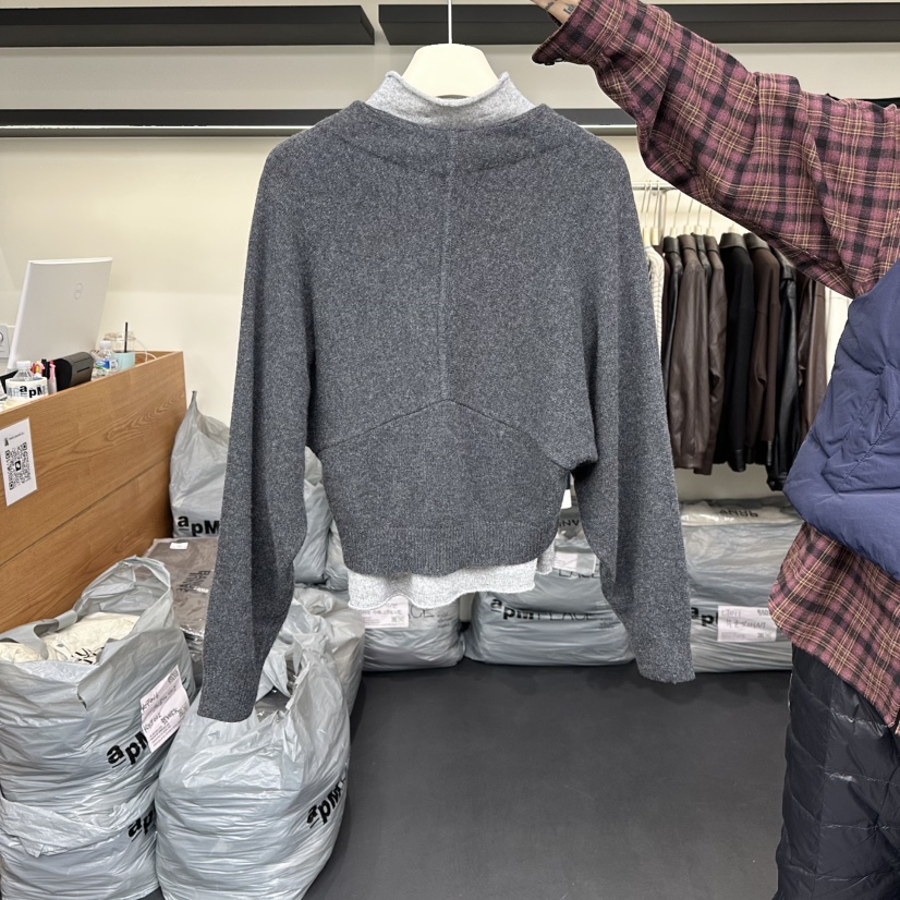 BANUL韓國代購㊣女士新品25秋冬人氣真品熱賣針織衫V領開衫BANUL針織衫