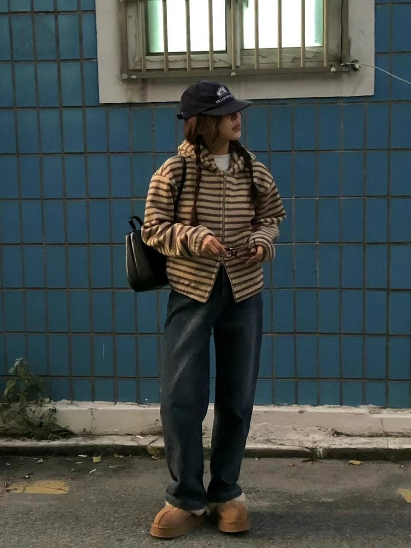 ONDO-P東大門㊣直郵女裝新品時尚熱賣休閑推薦牛仔褲加絨貂皮ONDO-P牛仔褲