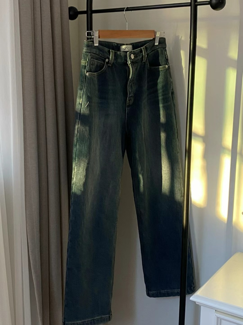 ONDO-P東大門㊣直郵女裝新品時尚熱賣休閑推薦牛仔褲加絨貂皮ONDO-P牛仔褲