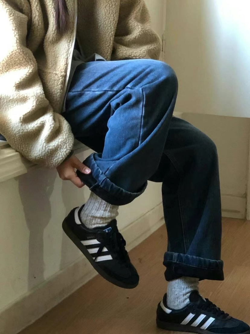 ONDO-P東大門㊣直郵女裝新品時尚熱賣休閑推薦牛仔褲加絨貂皮ONDO-P牛仔褲