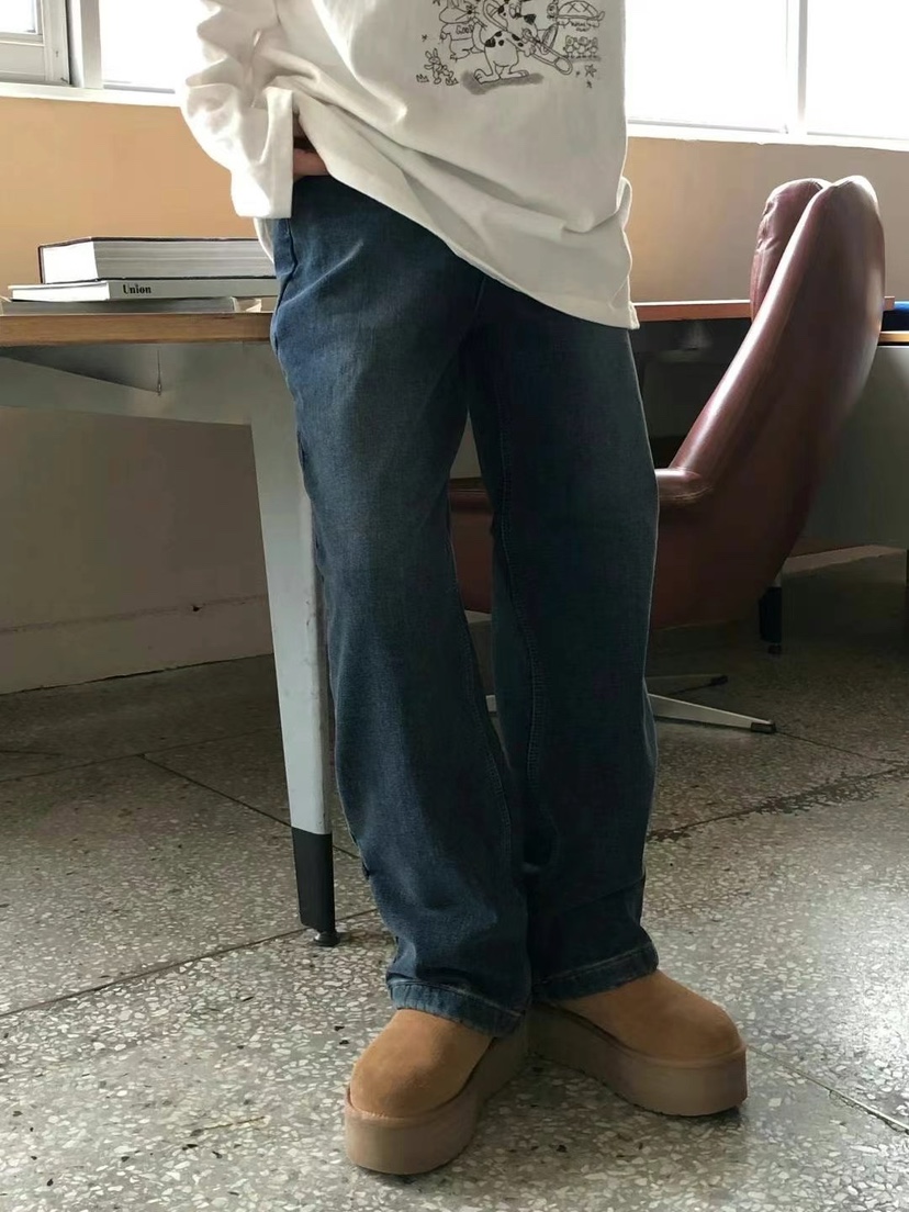 ONDO-P東大門㊣直郵女裝新品時尚熱賣休閑推薦牛仔褲加絨貂皮ONDO-P牛仔褲