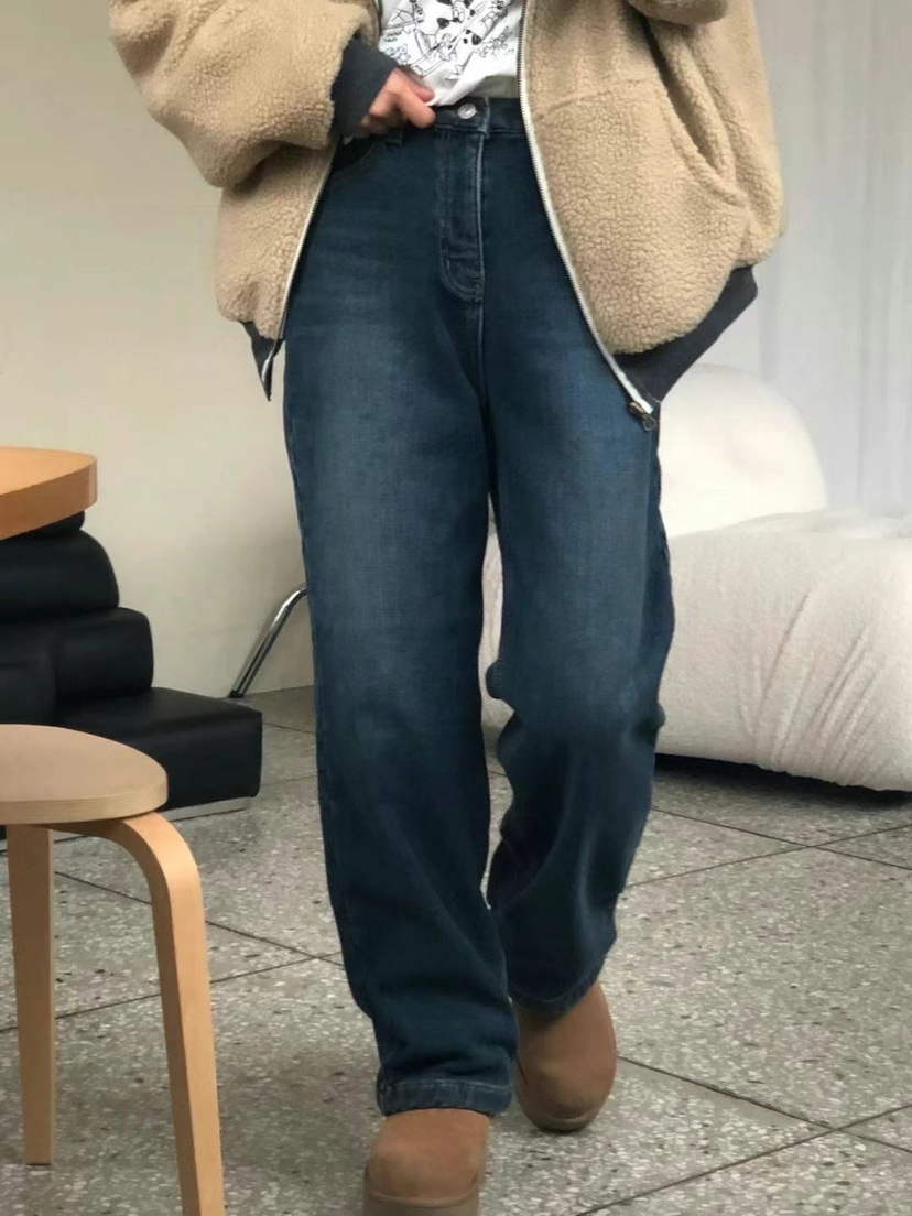 ONDO-P東大門㊣直郵女裝新品時尚熱賣休閑推薦牛仔褲加絨貂皮ONDO-P牛仔褲