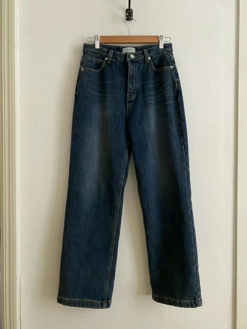 ONDO-P東大門㊣直郵女裝新品時尚熱賣休閑推薦牛仔褲加絨貂皮ONDO-P牛仔褲圖色1