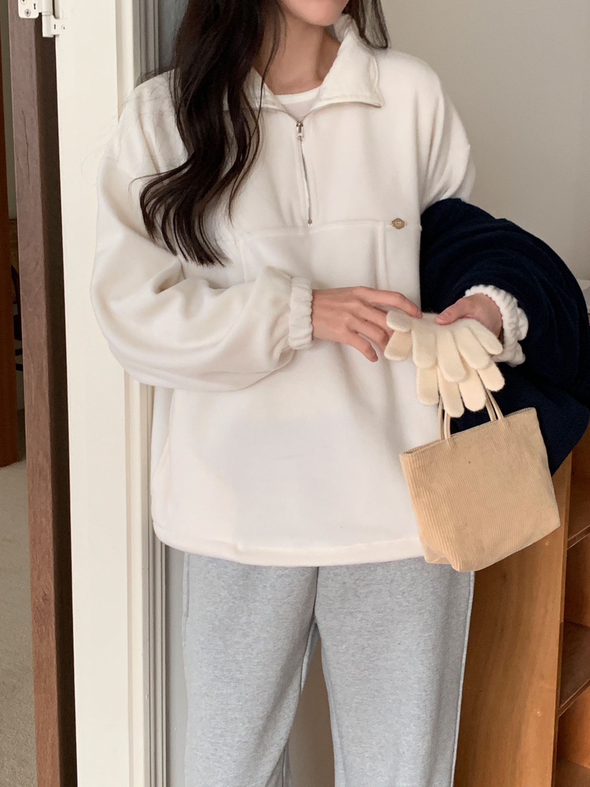 FORMSTUDIO東大門㊣實拍女士新款推薦休閑真品衛衣抓絨拉鏈FORMSTUDIO衛衣