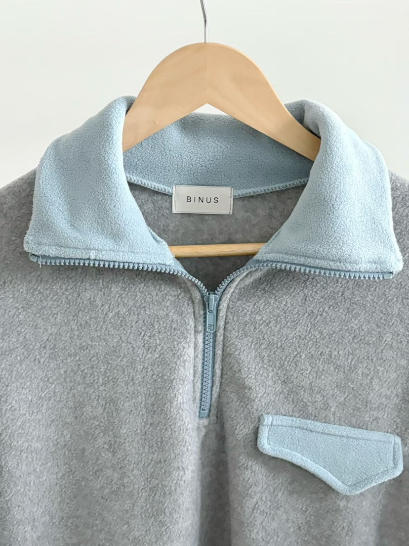 BINUS東大門㊣實拍女裝新款25秋冬時尚推薦真品衛衣羊毛混紡BINUS衛衣