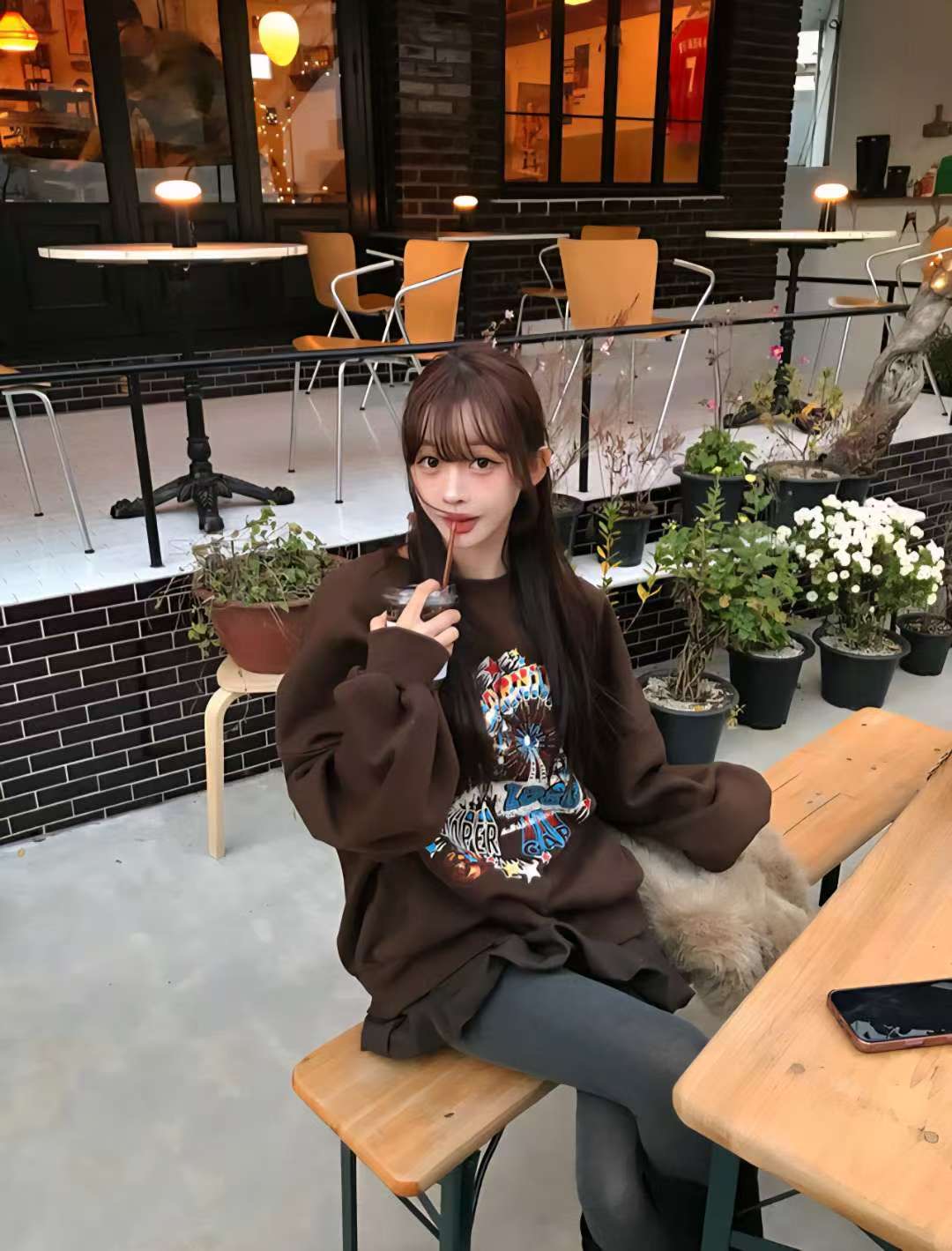 POMNANA東大門㊣直郵女裝新款真品推薦熱賣人氣職業休閑衛衣POMNANA衛衣