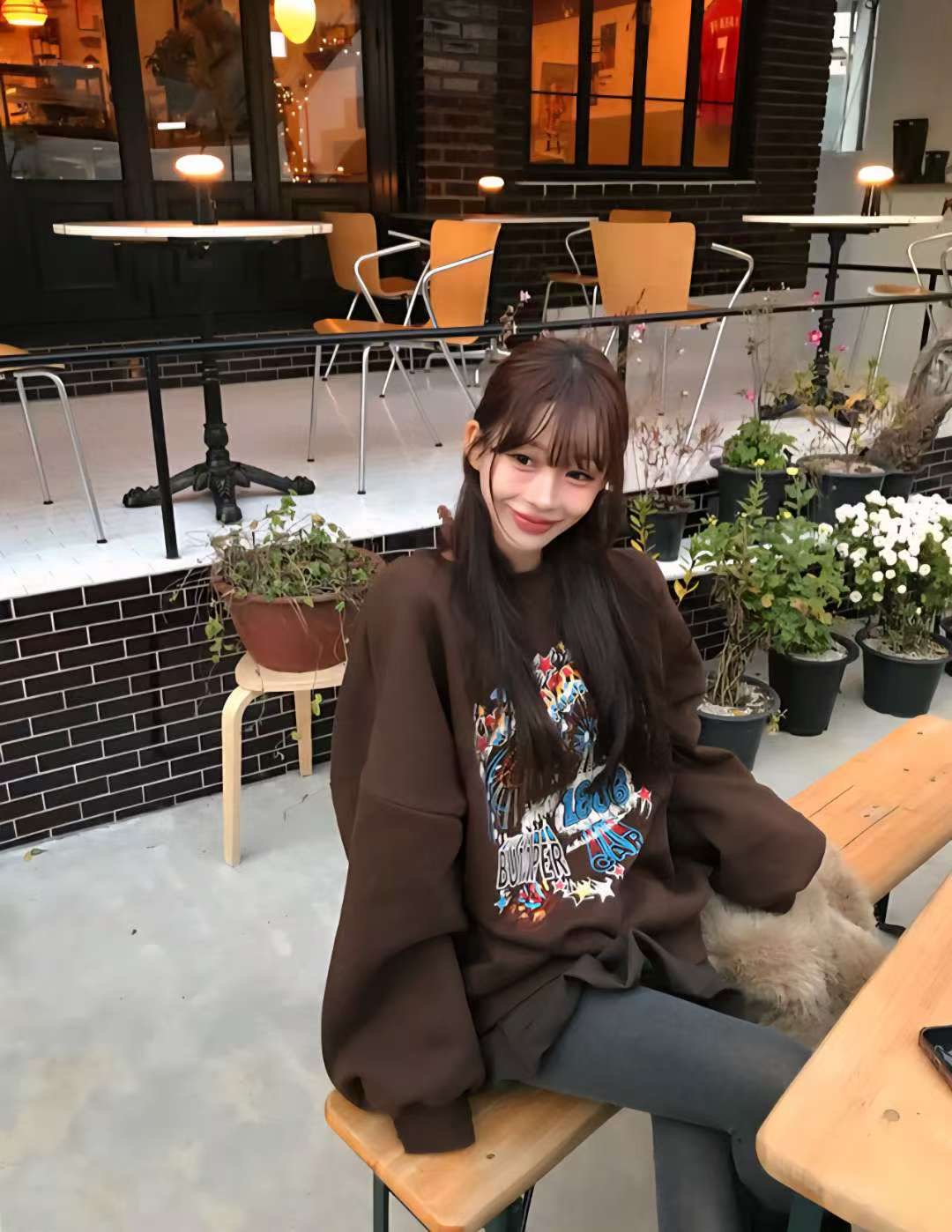 POMNANA東大門㊣直郵女裝新款真品推薦熱賣人氣職業休閑衛衣POMNANA衛衣