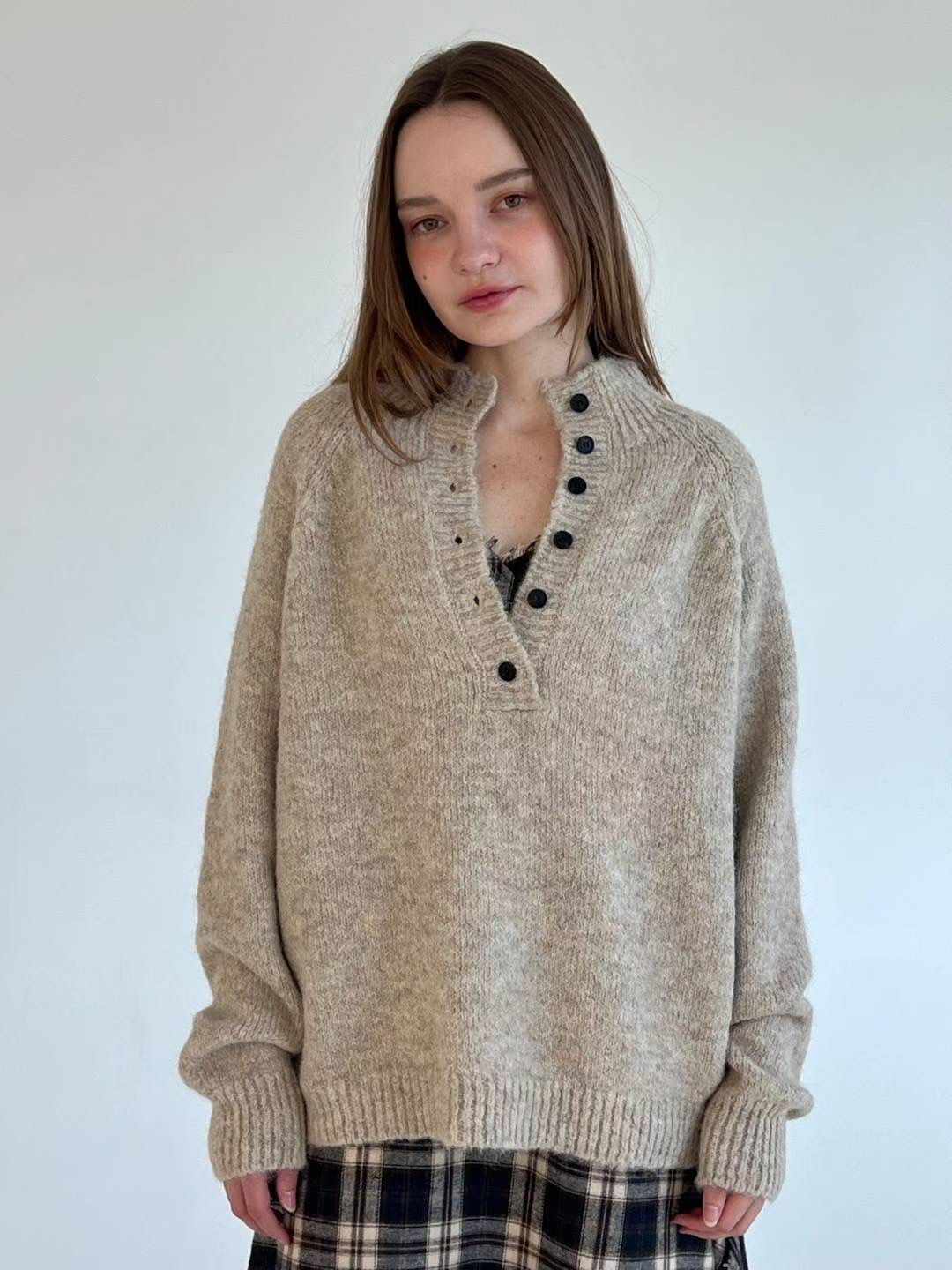 THE BON韓國直郵㊣女裝新品推薦人氣25秋冬熱賣職業休閑毛衣THE BON毛衣圖色1