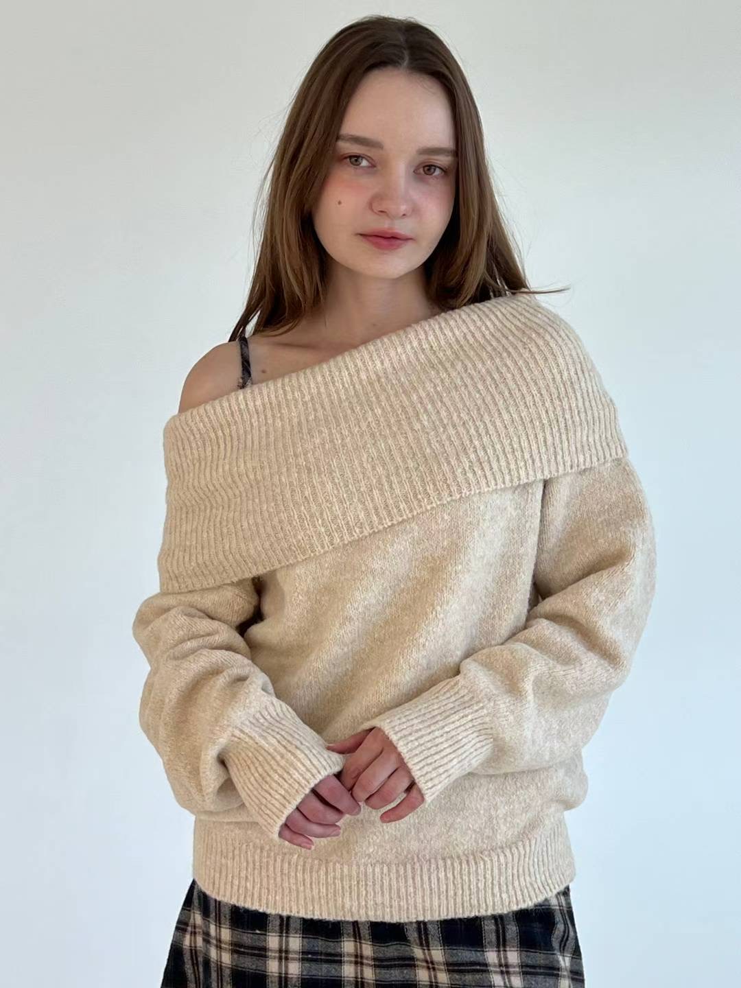 THE BON韓國代購㊣女士新款人氣25秋冬休閑時尚職業推薦毛衣THE BON毛衣圖色2