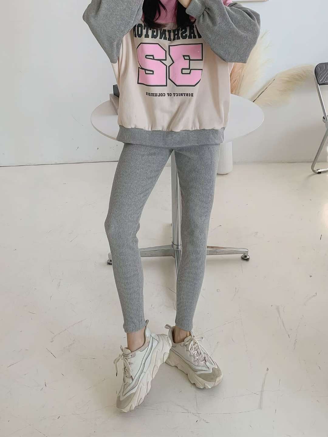 POMNANA韓國代購㊣女裝新品時尚人氣推薦25秋冬打底褲鯊魚褲POMNANA打底褲/鯊魚褲