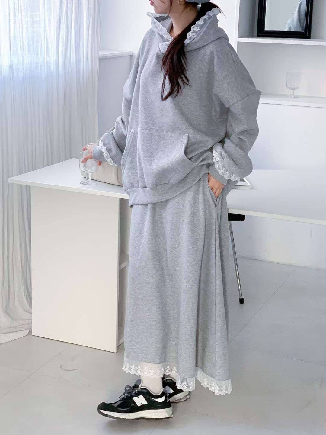 POMNANA韓國直郵㊣女裝新品推薦真品時尚25秋冬人氣休閑套裝POMNANA套裝圖色2