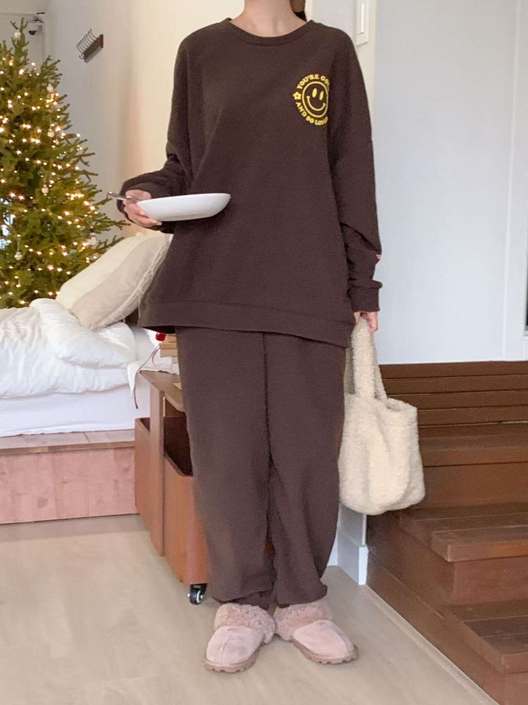 POMNANA韓國代購㊣女士新品25秋冬真品推薦休閑人氣職業套裝POMNANA套裝圖色1