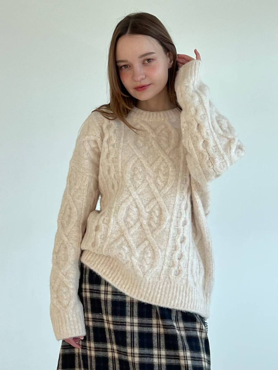 THE BON韓國直郵㊣女裝新品休閑推薦25秋冬人氣熱賣職業毛衣THE BON毛衣圖色2