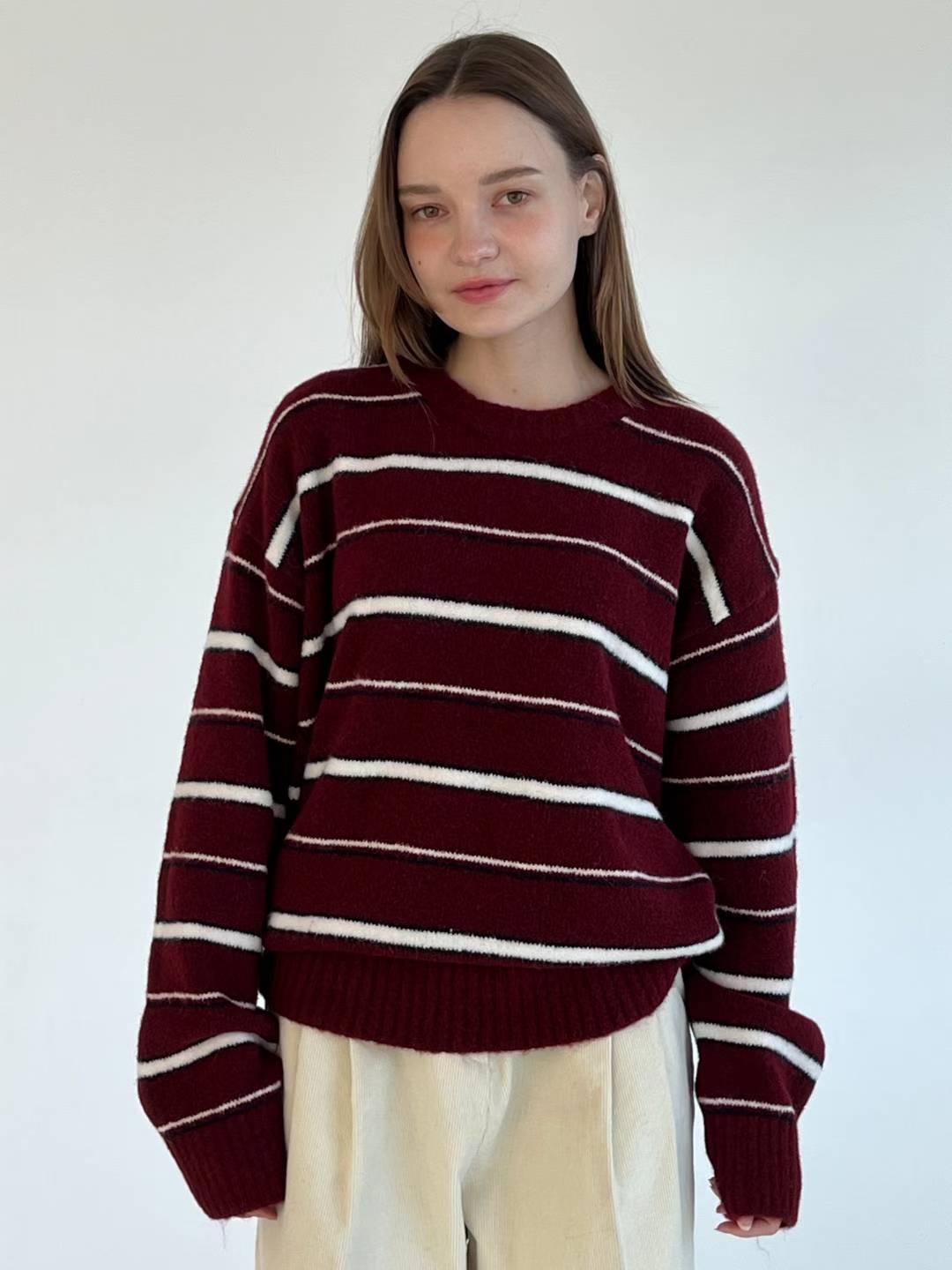 THE BON韓國直郵㊣女裝新品時尚熱賣推薦人氣25秋冬職業毛衣THE BON毛衣圖色1