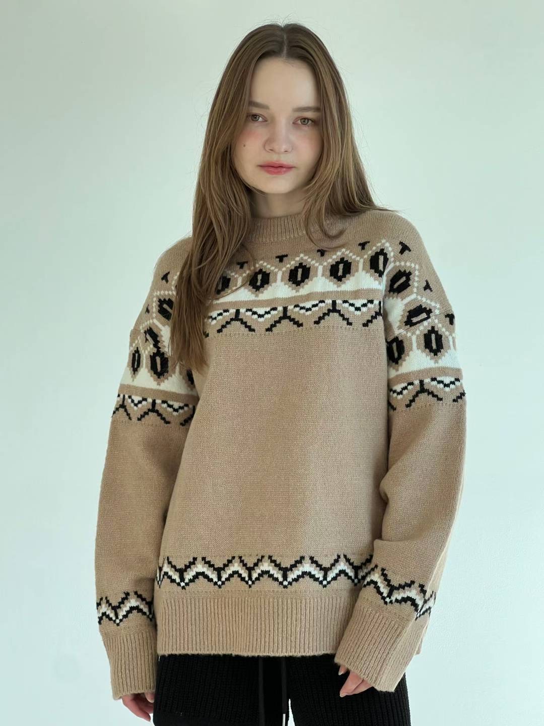 THE BON東大門㊣實拍女裝新款職業人氣時尚真品25秋冬毛衣THE BON毛衣圖色2