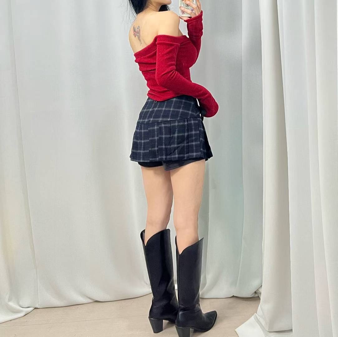 GANJI-간지-T韓國代購㊣女士新品休閑人氣熱賣25秋冬短裙GANJI-ot短裙