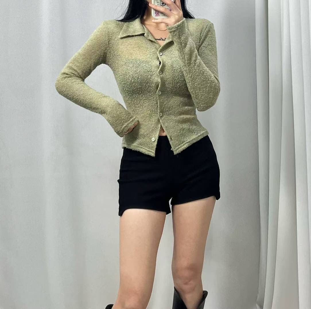 GANJI-간지-T韓國直郵㊣女裝新款人氣熱賣休閑針織衫開衫GANJI-ot針織衫圖色1