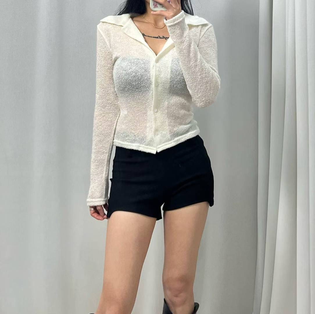 GANJI-간지-T韓國直郵㊣女裝新款人氣熱賣休閑針織衫開衫GANJI-ot針織衫圖色2