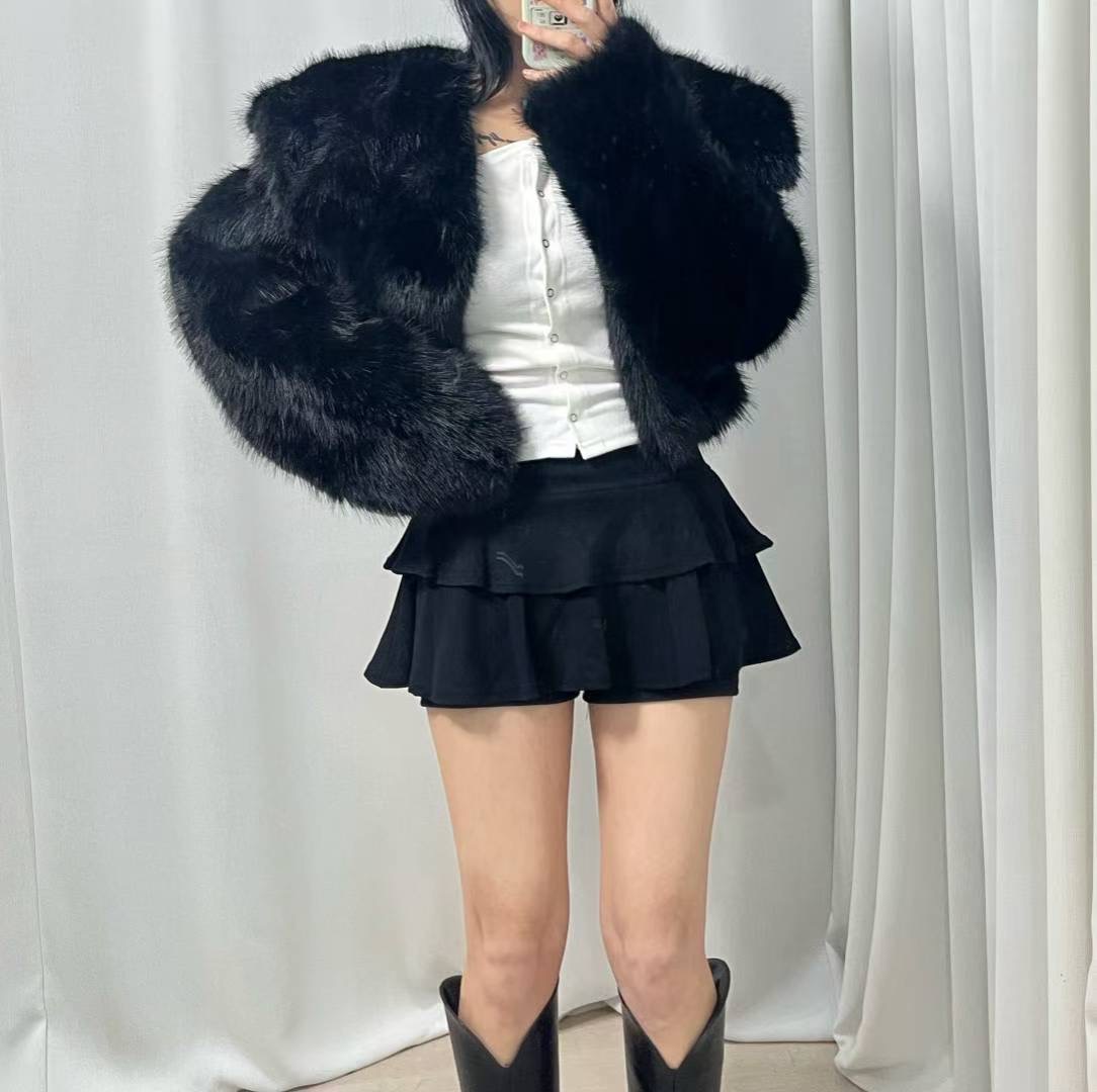 GANJI-간지-T韓國代購㊣女裝新款真品25秋冬休閑短款大衣GANJI-ot短款大衣圖色2