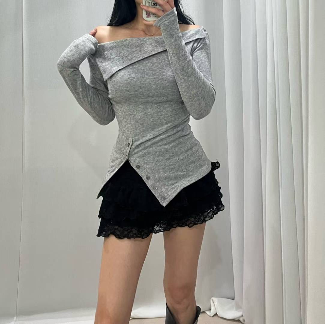 GANJI-간지-T東大門㊣實拍女士新款人氣時尚熱賣推薦長袖T恤GANJI-ot長袖T恤圖色1