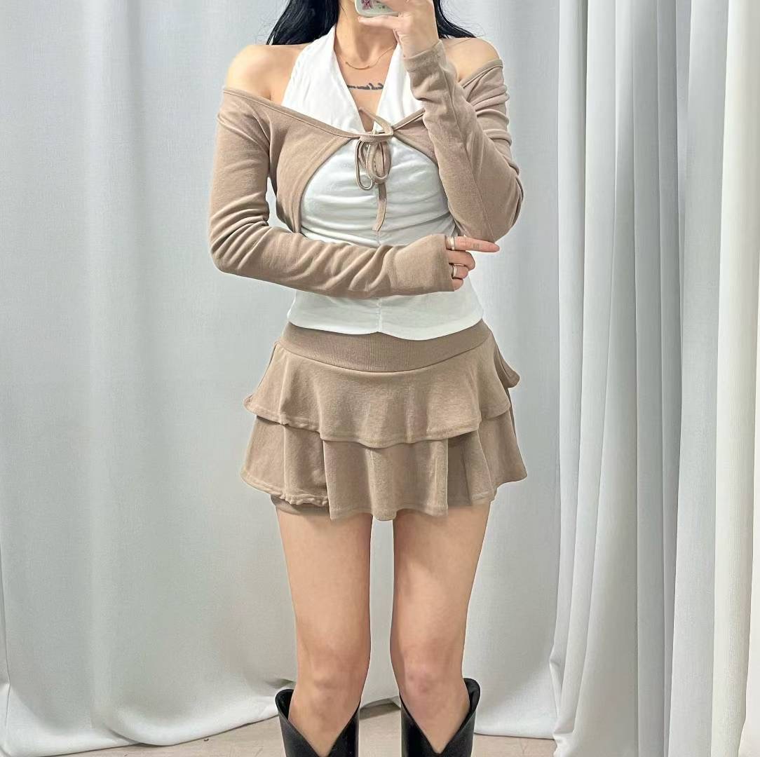 GANJI-간지-T東大門㊣直郵女士新品25秋冬時尚休閑職業短裙GANJI-ot短裙圖色1