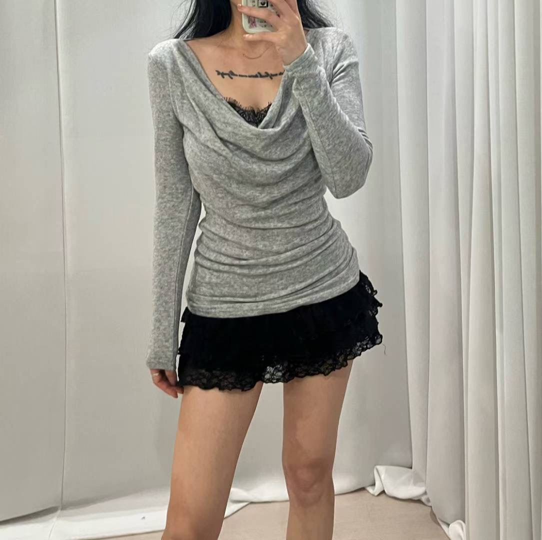 GANJI-간지-T韓國直郵㊣女士新款熱賣時尚25秋冬人氣長袖T恤GANJI-ot長袖T恤圖色1