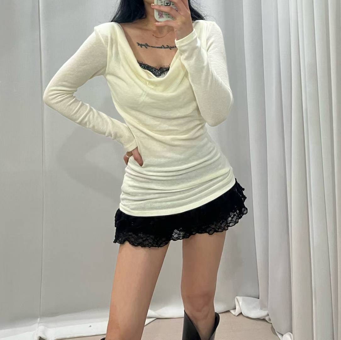 GANJI-간지-T韓國直郵㊣女士新款熱賣時尚25秋冬人氣長袖T恤GANJI-ot長袖T恤圖色2