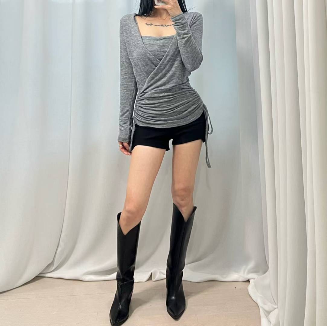 GANJI-간지-T東大門㊣直郵女士新款人氣25秋冬休閑長袖T恤GANJI-ot長袖T恤圖色1