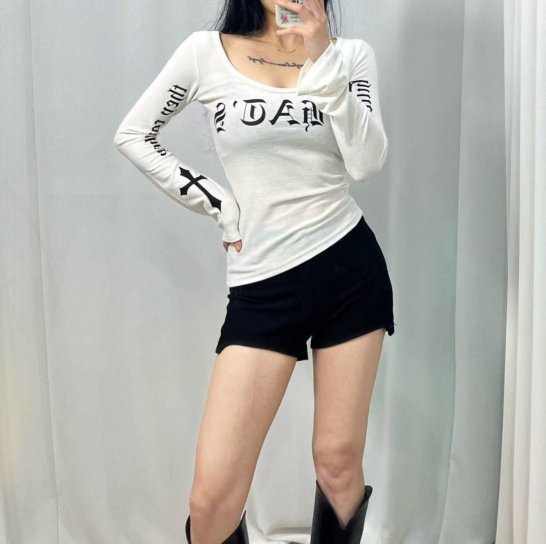 GANJI-간지-T東大門㊣實拍女裝新款推薦真品職業25秋冬長袖T恤GANJI-ot長袖T恤圖色1